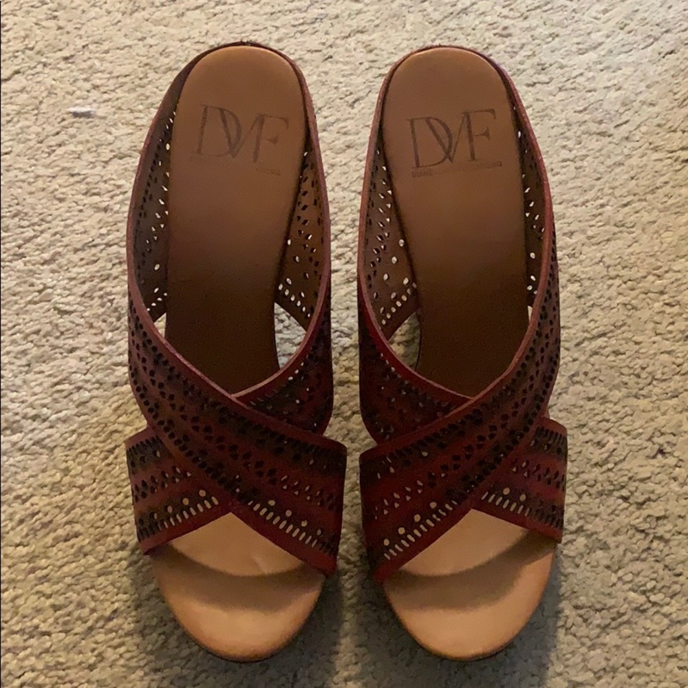 Diane Von Furstenberg wedges, worn once!